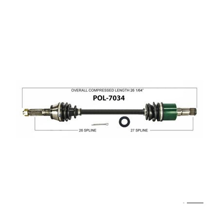 Wide Open OE Replacement CV Axle for POL REAR RIGHT RANGER 500/700 POL-7034